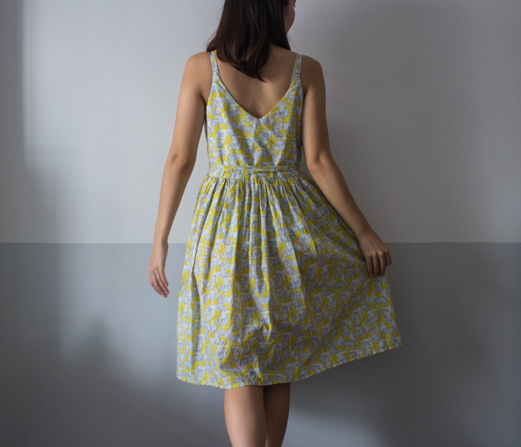 AN OPTIMISTIC DRESS: SAFFRON SILK CHARMEUSE TRUE BIAS OGDEN CAMI DRESS —  BURIED DIAMOND